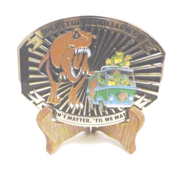 T-Rex Dinosaur Ninja Turtles Mystery Machine Box Frame Belt Buckle US DOD Coins - Picture 9 of 9